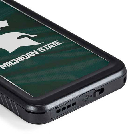 Michigan State University Away Grey Jersey Galaxy S23 Plus Waterproof Case