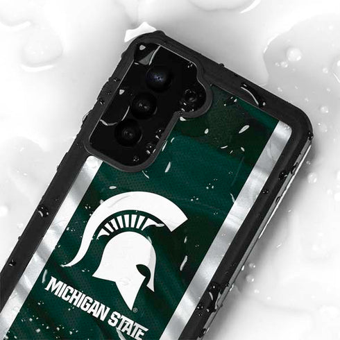 Michigan State University Away Grey Jersey Galaxy S23 Waterproof Case