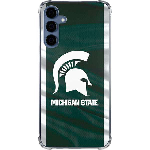 Michigan State University Away Grey Jersey Galaxy S24 Clear Case