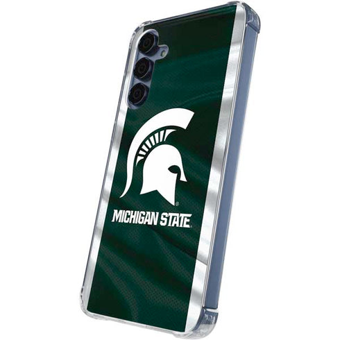 Michigan State University Away Grey Jersey Galaxy S24 Clear Case
