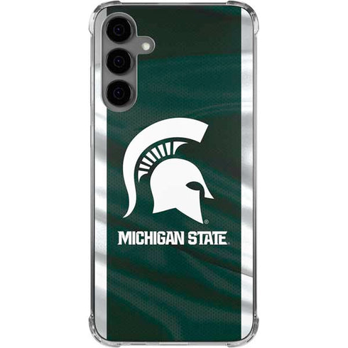 Michigan State University Away Grey Jersey Galaxy S24 Plus Clear Case