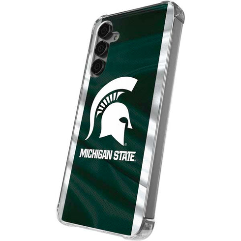 Michigan State University Away Grey Jersey Galaxy S24 Plus Clear Case