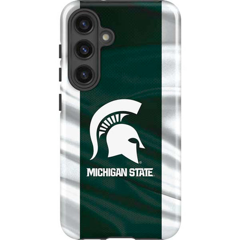 Michigan State University Away Grey Jersey Galaxy S24 Plus Impact Case