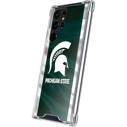 Michigan State University Away Grey Jersey Galaxy S24 Ultra Clear Case