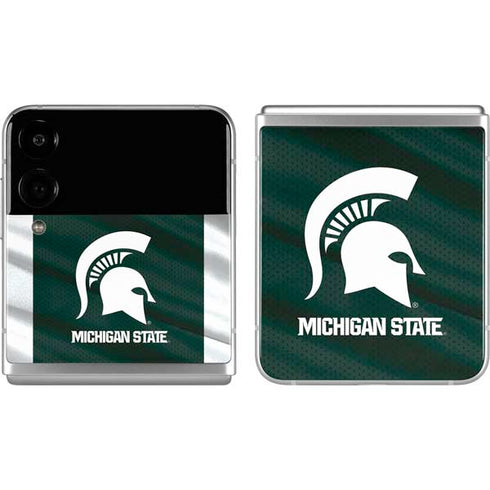 Michigan State University Away Grey Jersey Galaxy Z Flip4 5G Skin