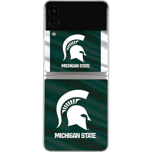 Michigan State University Away Grey Jersey Galaxy Z Flip4 5G Skin