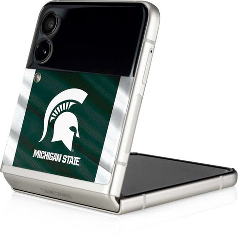Michigan State University Away Grey Jersey Galaxy Z Flip4 5G Skin