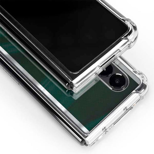Michigan State University Away Grey Jersey Galaxy Z Fold4 5G Clear Case