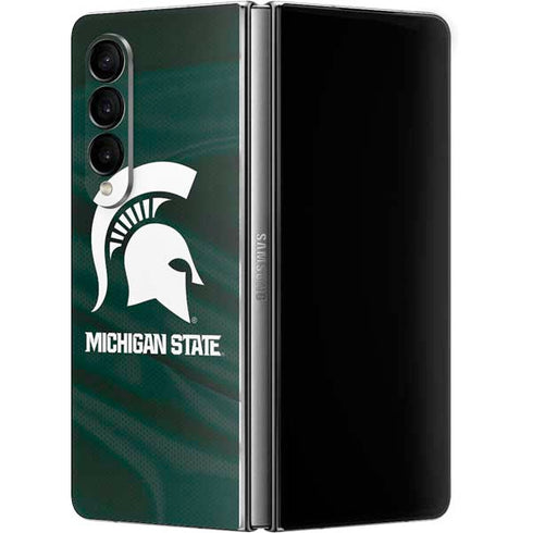 Michigan State University Away Grey Jersey Galaxy Z Fold4 5G Skin