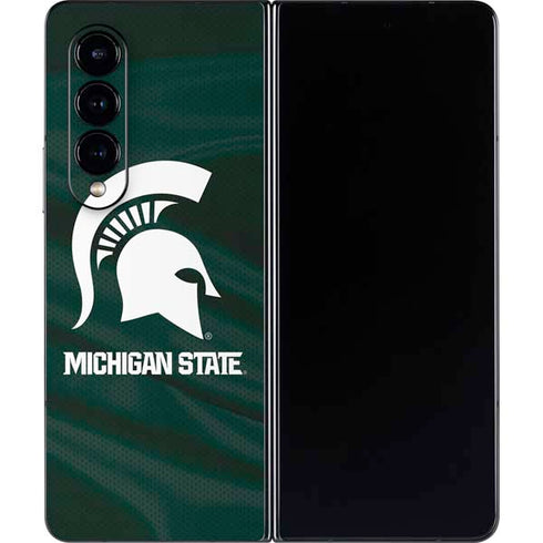 Michigan State University Away Grey Jersey Galaxy Z Fold4 5G Skin
