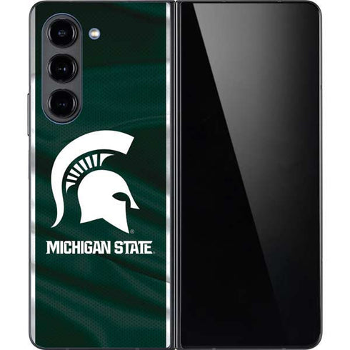 Michigan State University Away Grey Jersey Galaxy Z Fold5 5G Skin