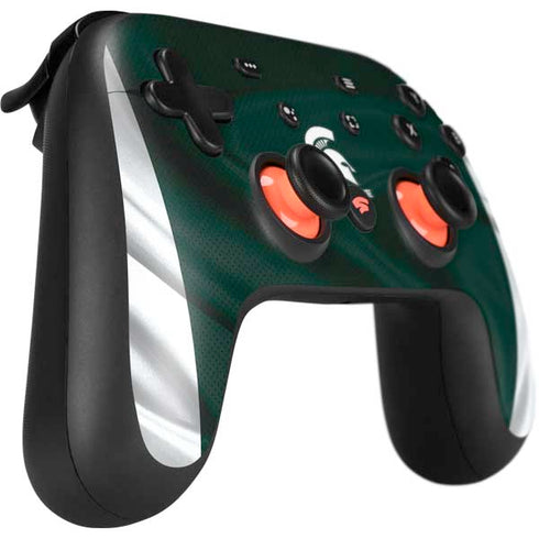 Michigan State University Away Grey Jersey Google Stadia Controller Skin