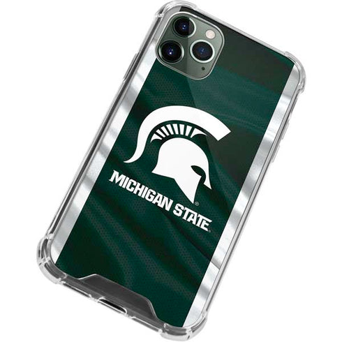 Michigan State University Away Grey Jersey iPhone 11 Pro Max Clear Case