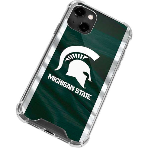 Michigan State University Away Grey Jersey iPhone 13 Clear Case