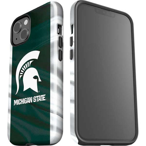 Michigan State University Away Grey Jersey iPhone 15 Plus Impact Case