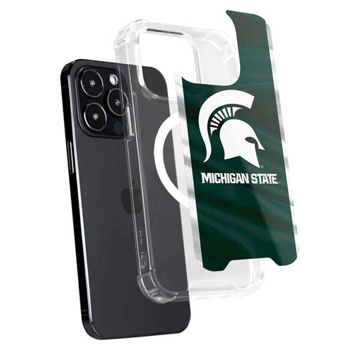 Michigan State University Away Grey Jersey iPhone 15 Pro MagSafe Case