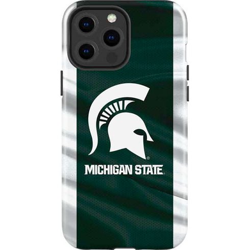 Michigan State University Away Grey Jersey iPhone 15 Pro Max Impact Case