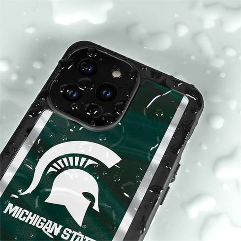Michigan State University Away Grey Jersey iPhone 14 Pro Max Waterproof Case