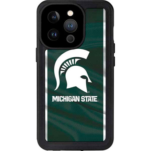 Michigan State University Away Grey Jersey iPhone 14 Pro Waterproof Case