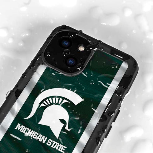 Michigan State University Away Grey Jersey iPhone 15 Waterproof Case