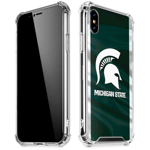 Michigan State University Away Grey Jersey iPhone XS Max Clear Case
