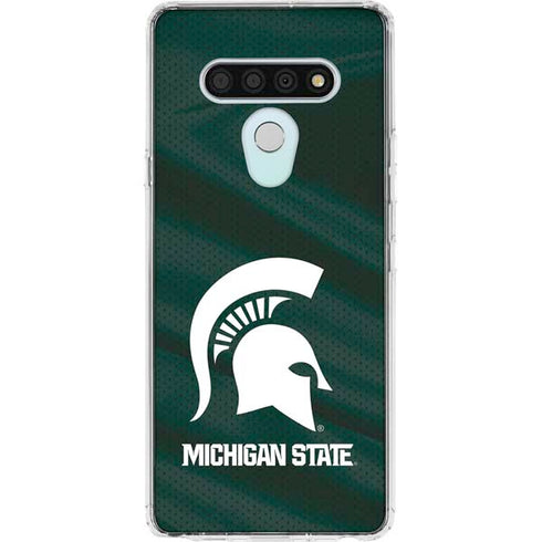 Michigan State University Away Grey Jersey LG Stylo 6 Clear Case