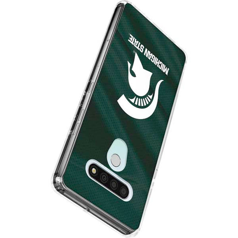 Michigan State University Away Grey Jersey LG Stylo 6 Clear Case