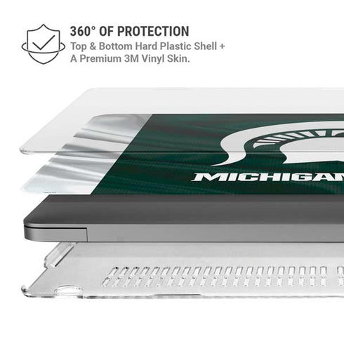 Michigan State University Away Grey Jersey MacBook Pro 16in (2021-25) Case plus Skin