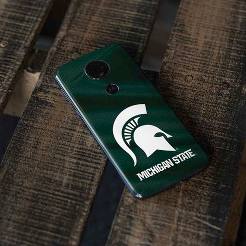Michigan State University Away Grey Jersey Moto E5 Plus Skin