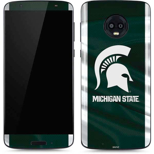 Michigan State University Away Grey Jersey Moto G6 Skin
