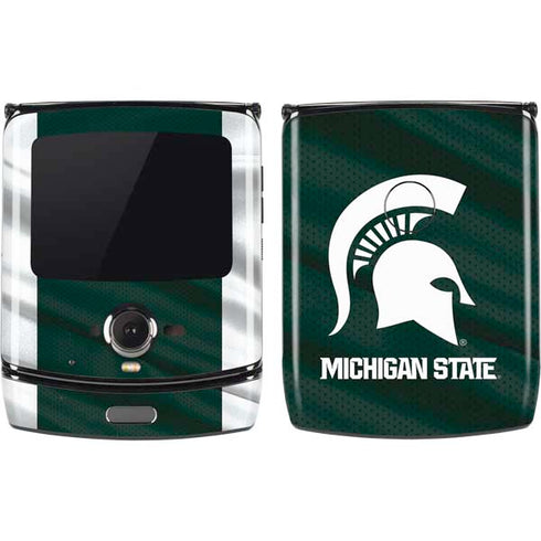Michigan State University Away Grey Jersey Motorola RAZR Skin