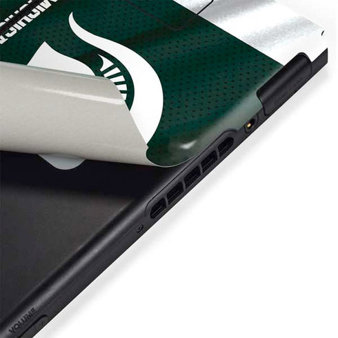 Michigan State University Away Grey Jersey Nintendo Switch Bundle Skin