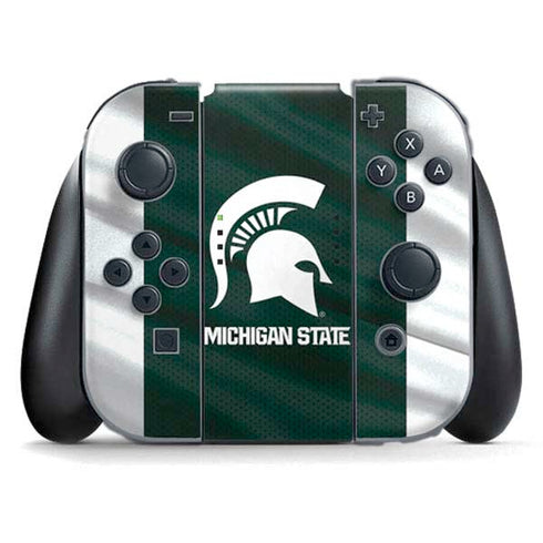 Michigan State University Away Grey Jersey Nintendo Switch (2017-2021) Joy-Con Controller Skin