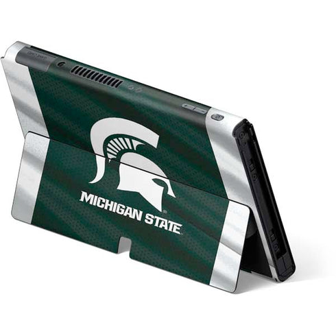 Michigan State University Away Grey Jersey Nintendo Switch OLED (2021) Skin