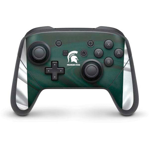 Michigan State University Away Grey Jersey Nintendo Switch Pro Controller Skin