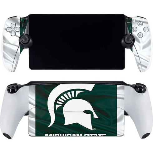 Michigan State University Away Grey Jersey PlayStation Portal Remote Player Skin