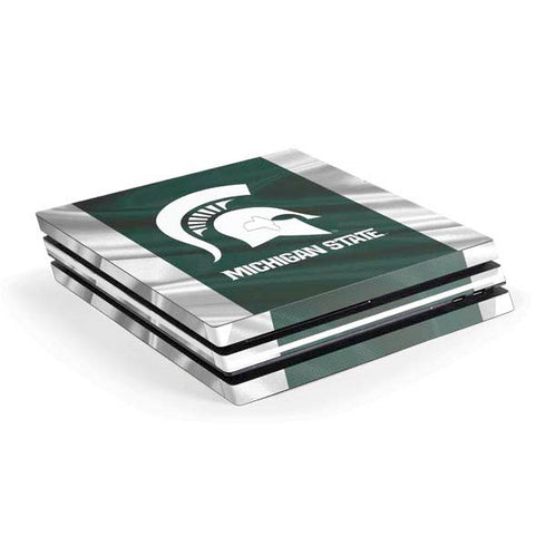 Michigan State University Away Grey Jersey PS4 Pro Console Skin