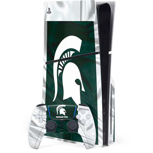 Michigan State University Away Grey Jersey PS5 Slim Disk Bundle Skin