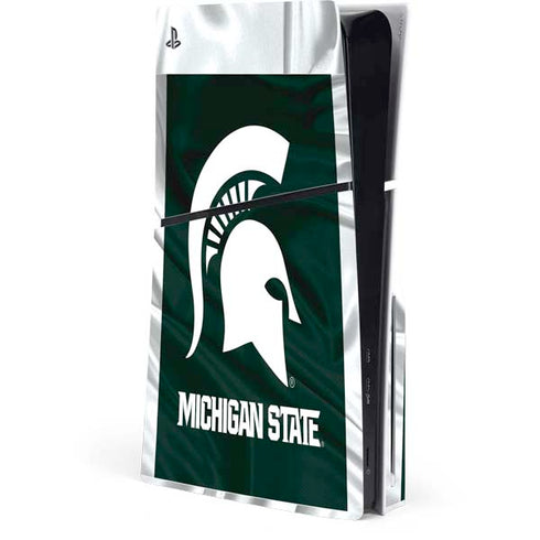 Michigan State University Away Grey Jersey PS5 Slim Disk Console Skin