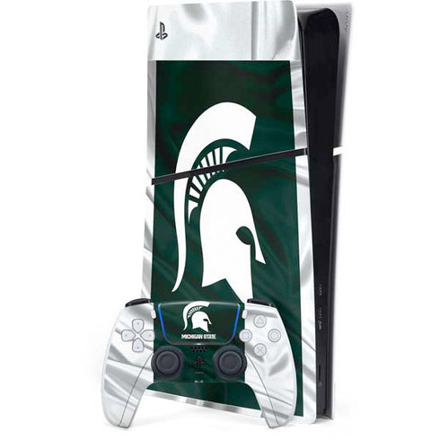 Michigan State University Away Grey Jersey PS5 Slim Digital Edition Bundle Skin
