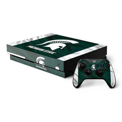 Michigan State University Away Grey Jersey Xbox One X Bundle Skin