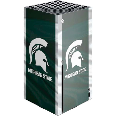 Michigan State University Away Grey Jersey Xbox Series X Console Skin
