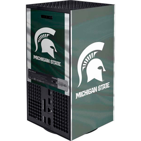 Michigan State University Away Grey Jersey Xbox Series X Console Skin