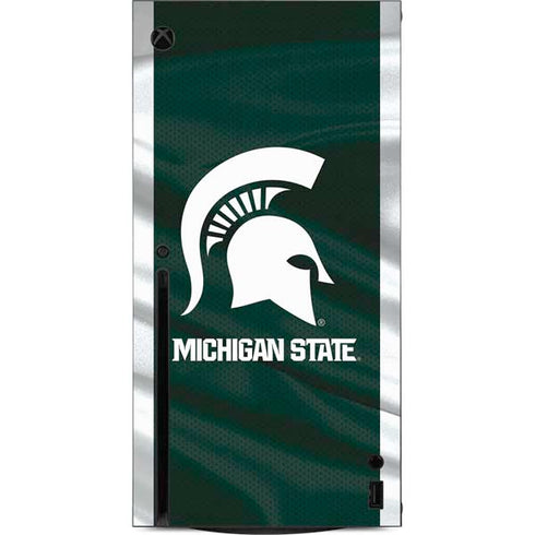 Michigan State University Away Grey Jersey Xbox Series X Console Skin