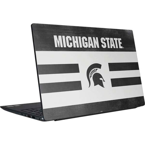 Michigan State University Black and White Stripes Dell Vostro Skin