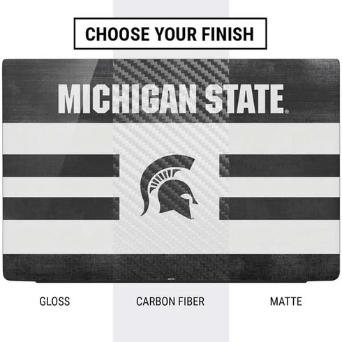 Michigan State University Black and White Stripes Dell Vostro Skin
