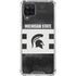 Michigan State University Black and White Stripes Galaxy A12 Clear Case