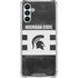 Michigan State University Black and White Stripes Galaxy A13 5G Clear Case