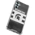 Michigan State University Black and White Stripes Galaxy A13 5G Clear Case