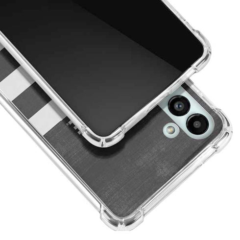 Michigan State University Black and White Stripes Galaxy A13 5G Clear Case